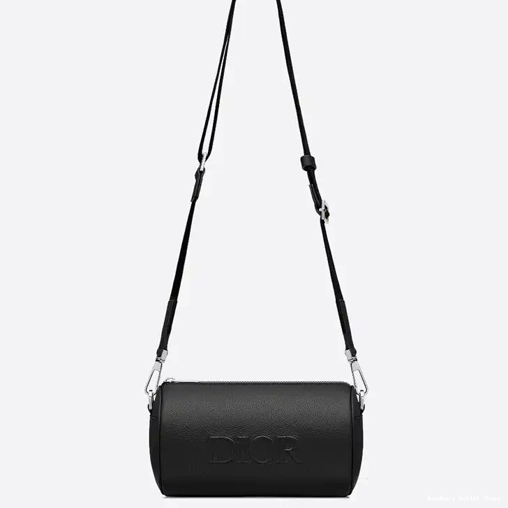 Cheap Calfskin Grained Dior Black Roller Messenger 0412 Hot Sale